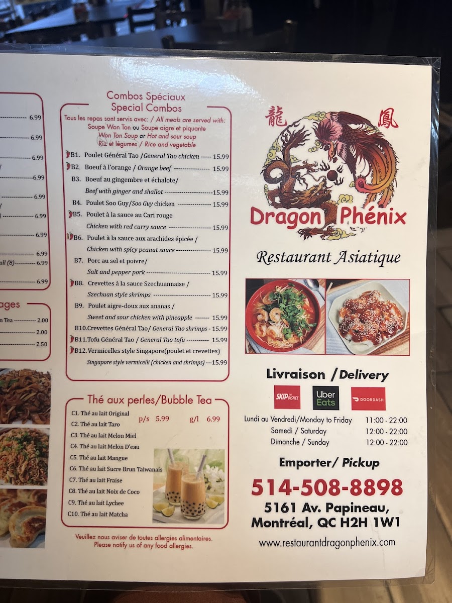 Menu Restaurant Dragon Phénix-6