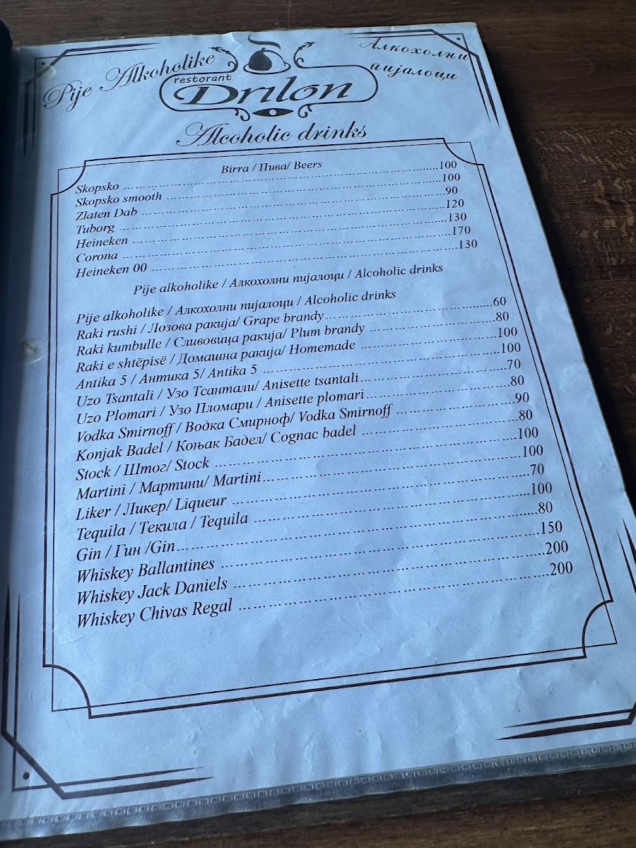 Menu Restaurant Drilon-1