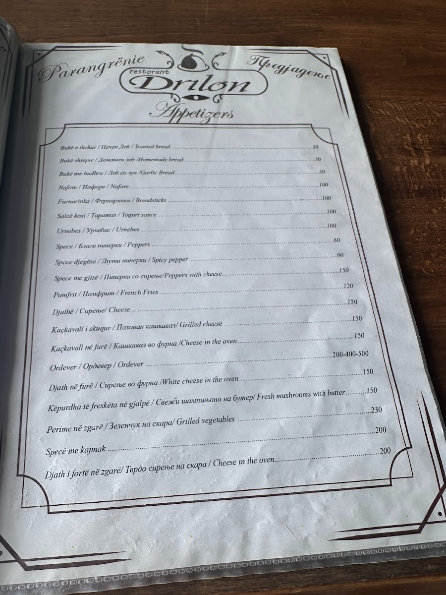Menu Restaurant Drilon-4