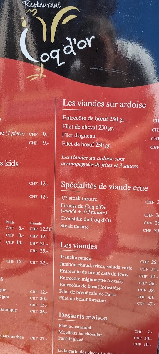 Menu Restaurant Du Coq D'or-2