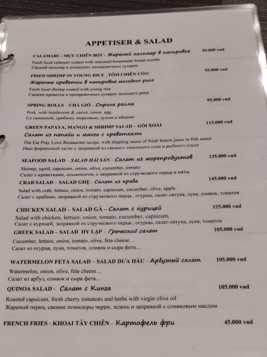 Menu Restaurant Eat Pray Love Phu Quoc-1