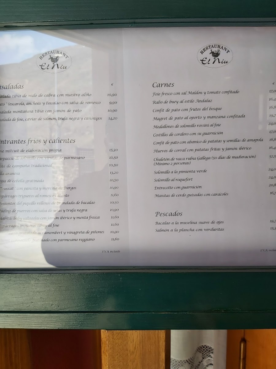 Menu Restaurant El Niu-7