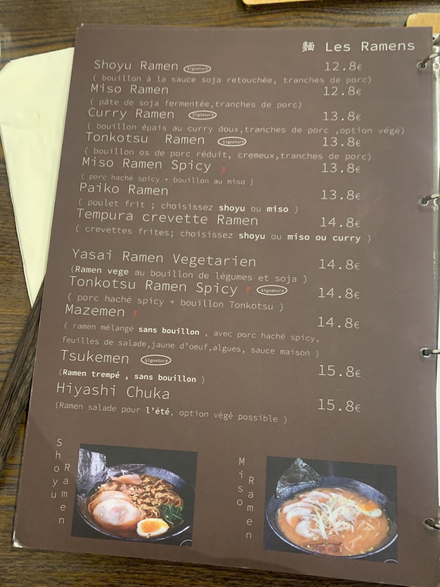 Menu Restaurant Fan Wu Ramen & Donburis-1
