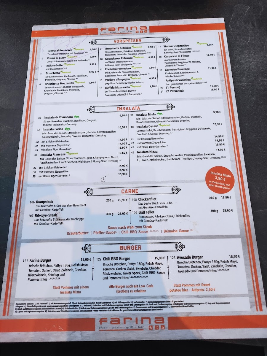 Menu Restaurant Farina-1