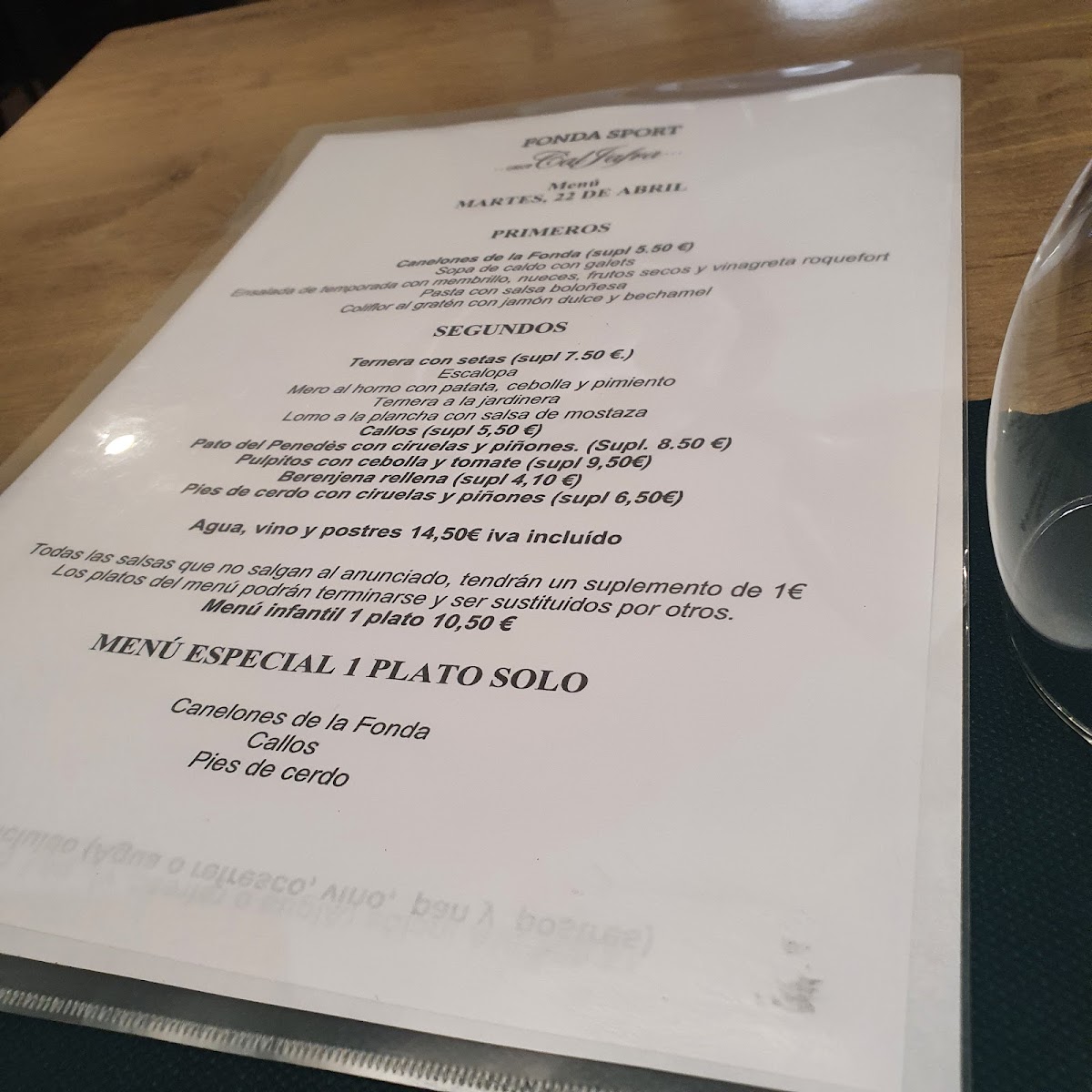 Menu Restaurant Fonda Sport-1