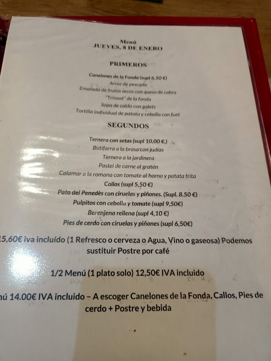 Menu Restaurant Fonda Sport-2