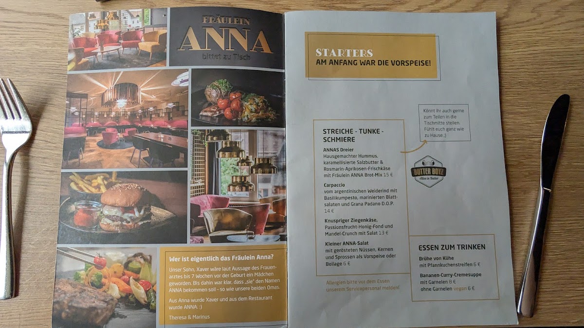 Menu Restaurant Fräulein Anna-1