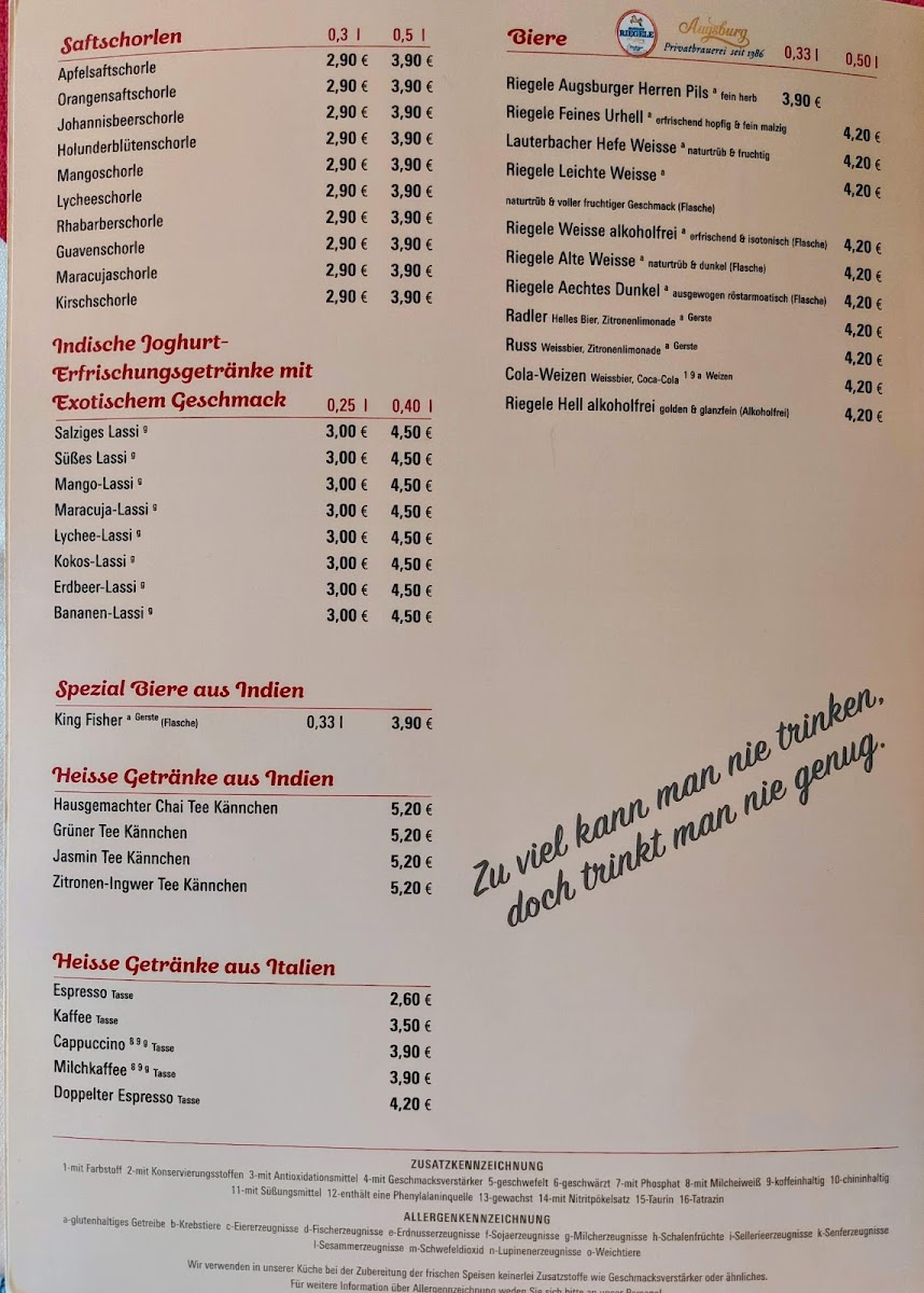 Menu Restaurant Ganesha Landsberg Ug-2