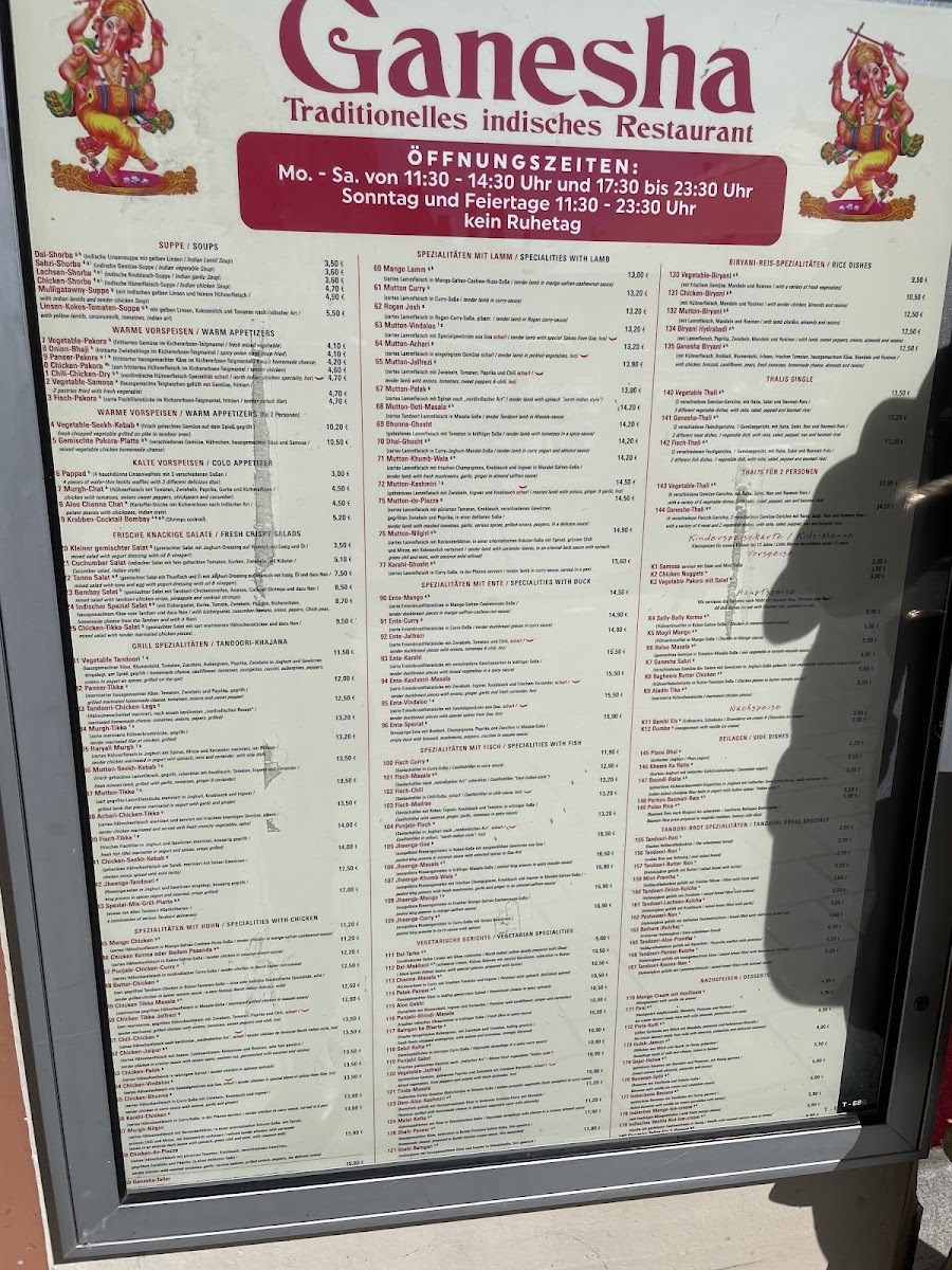 Menu Restaurant Ganesha Landsberg Ug-4