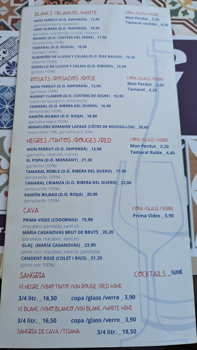 Menu Restaurant Garbi De L'estartit-10