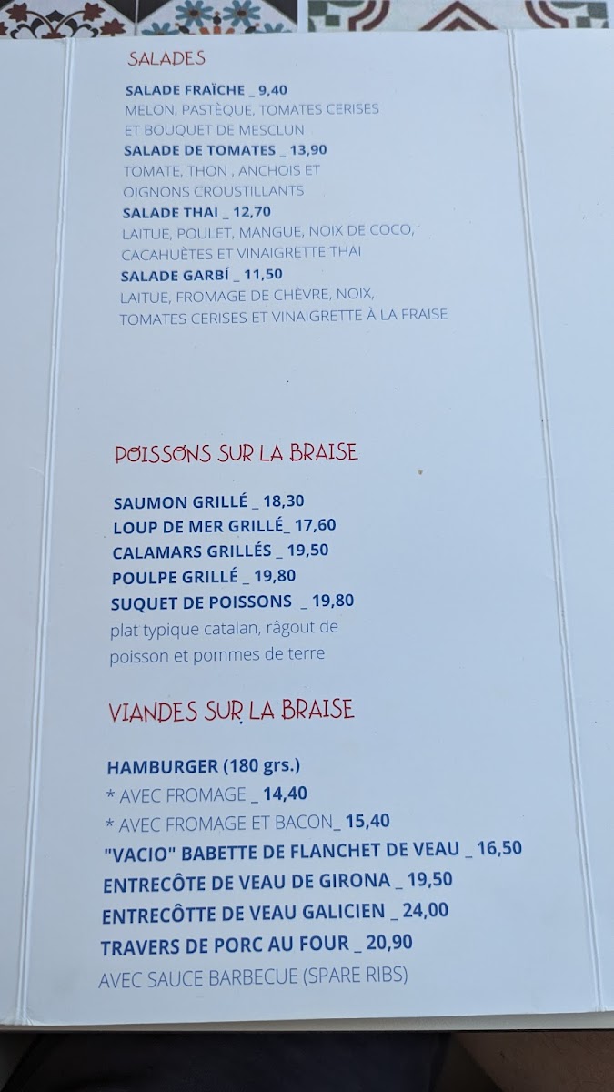 Menu Restaurant Garbi De L'estartit-7