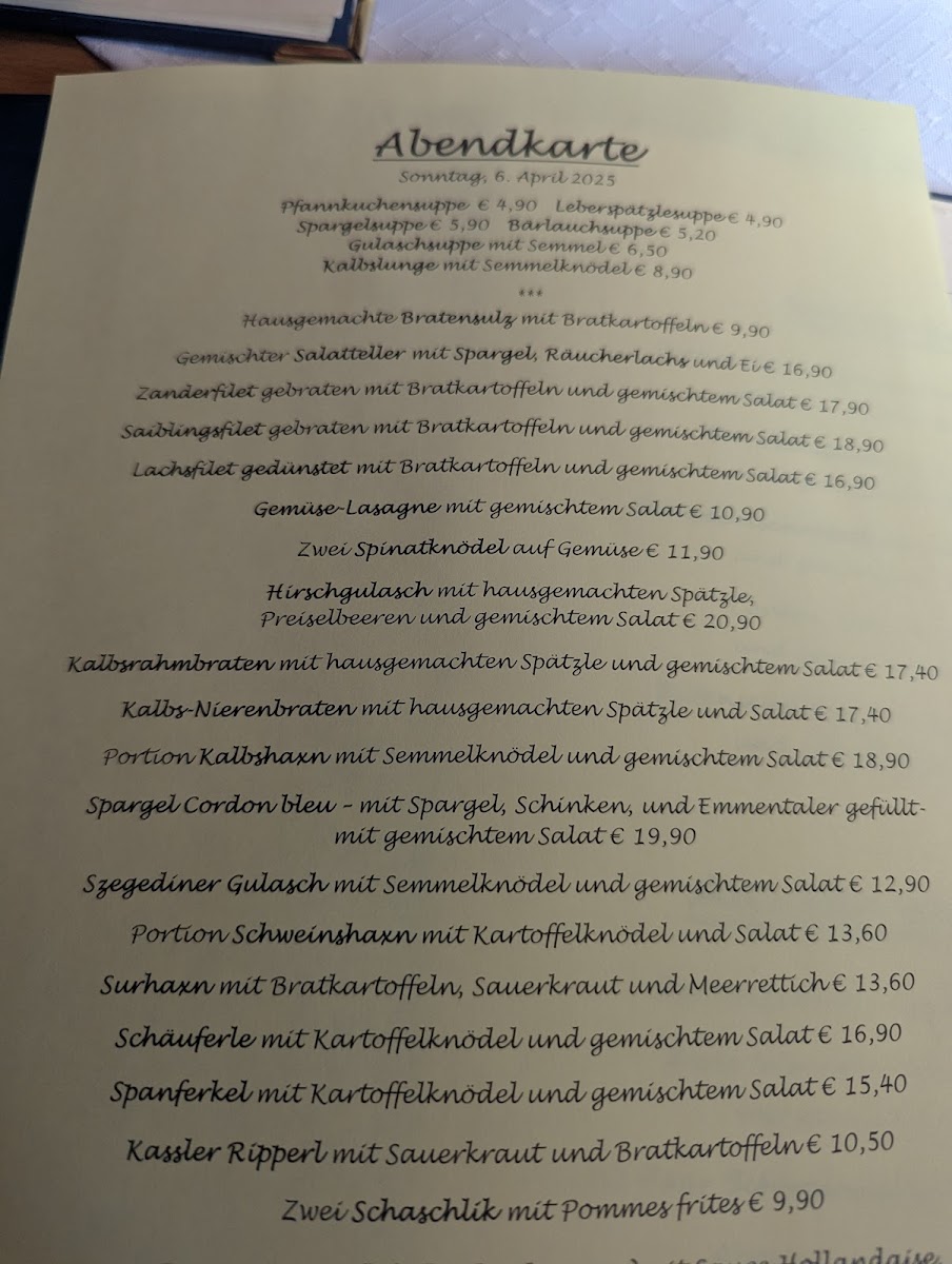 Menu Restaurant Gasthaus Pfeil-10