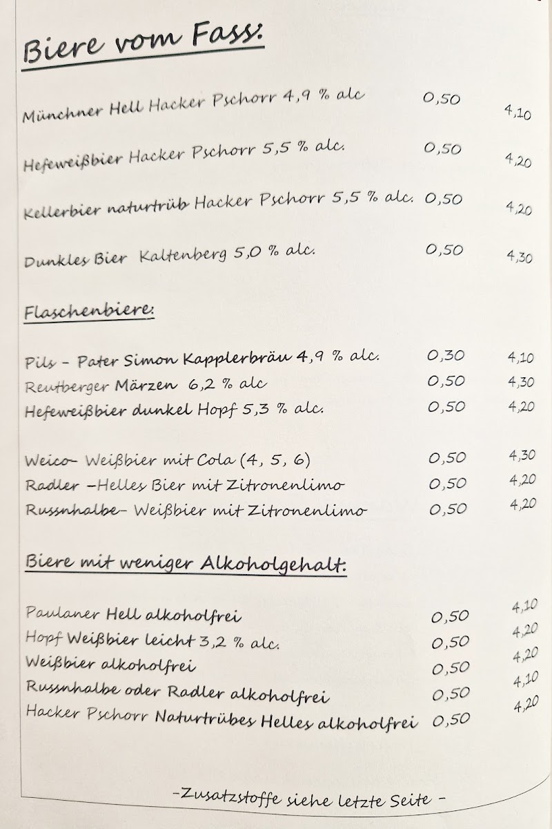 Menu Restaurant Gasthaus Pfeil-3