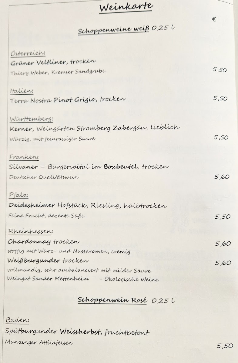 Menu Restaurant Gasthaus Pfeil-5