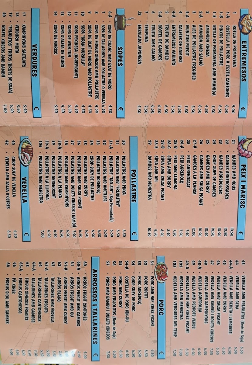 Menu Restaurant Gran Muralla Ii-1