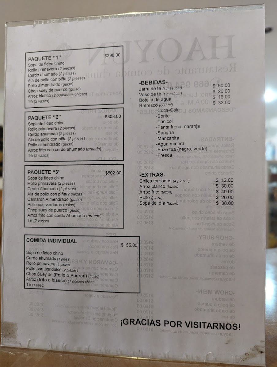 Menu Restaurant Haoyun-2