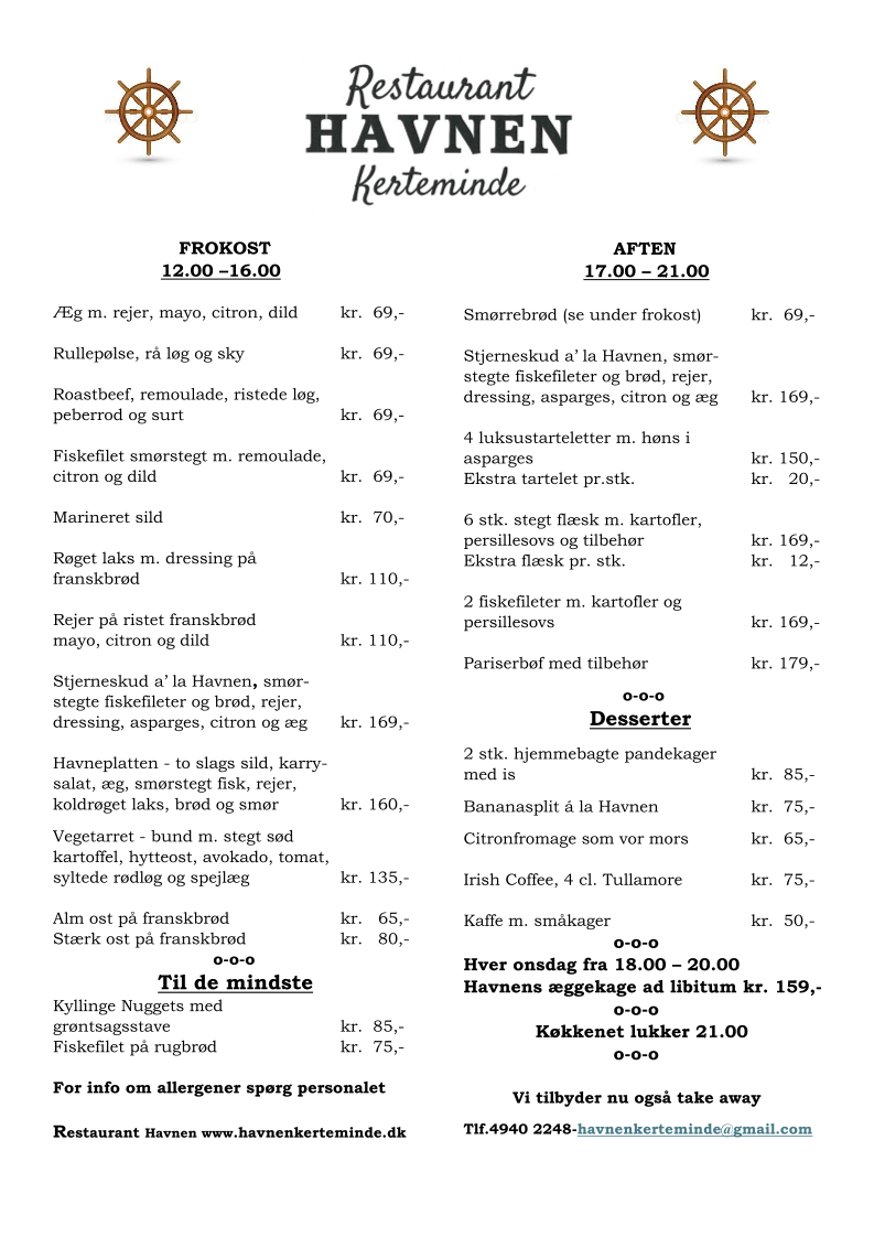 Menu Restaurant Havnen-1