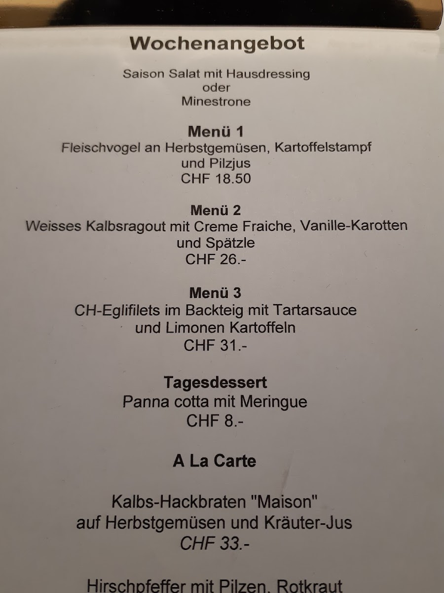 Menu Restaurant & Hotel Rössli-1