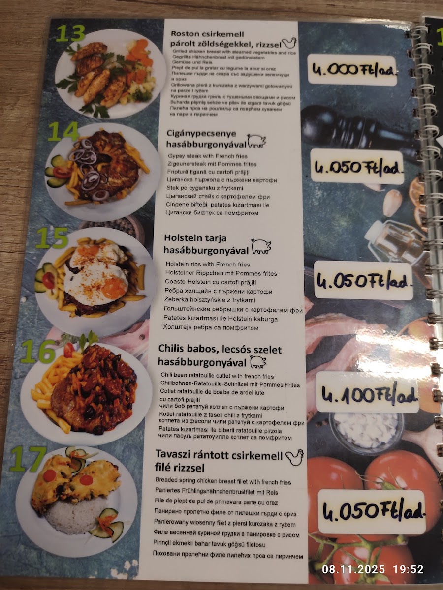 Menu Restaurant In The M1 Autohof Lébény-3
