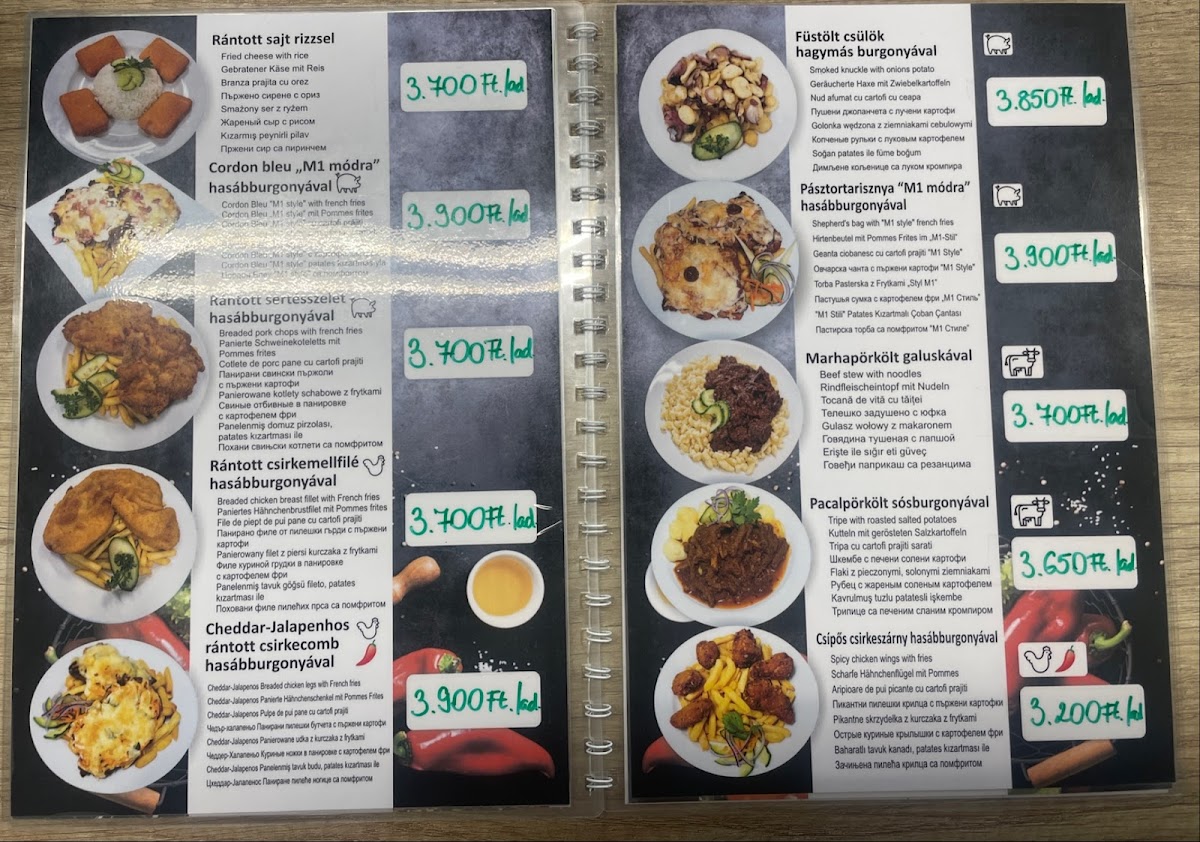 Menu Restaurant In The M1 Autohof Lébény-5