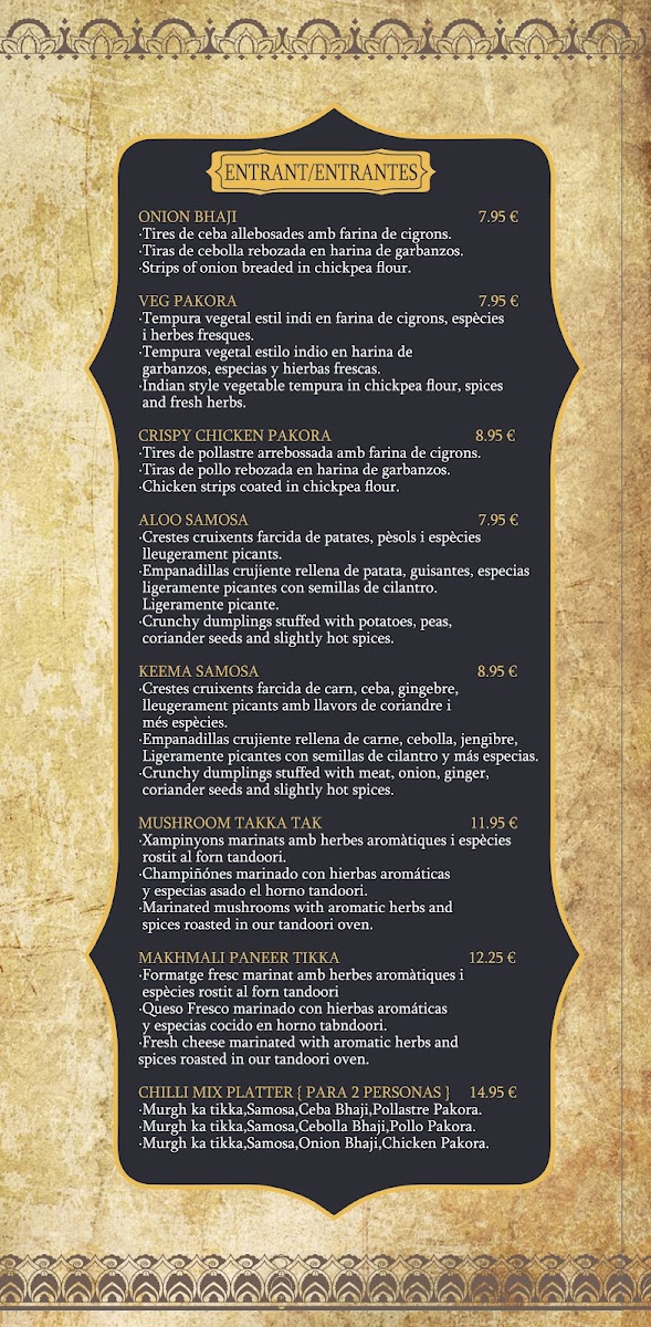 Menu Restaurant Indian Chilli-9