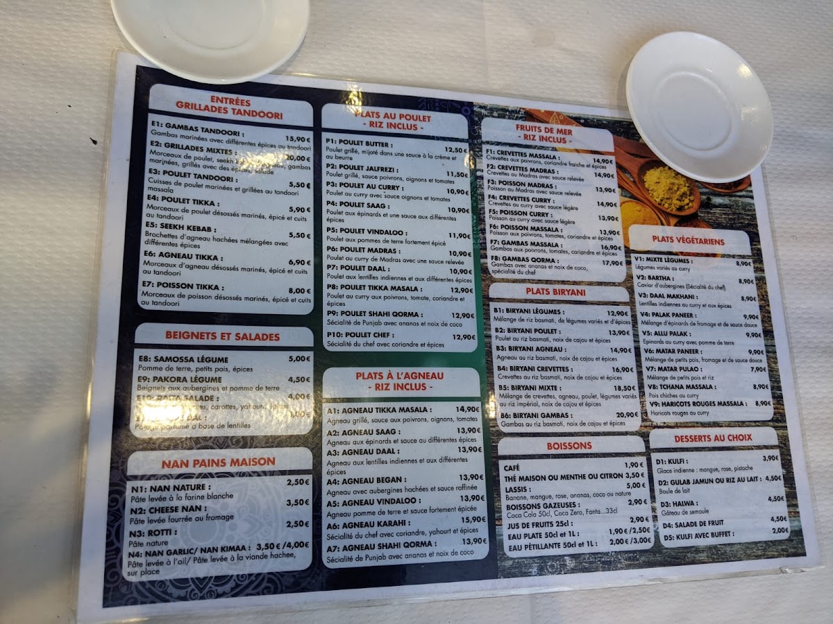 Menu Restaurant Indien Tandoori House-4