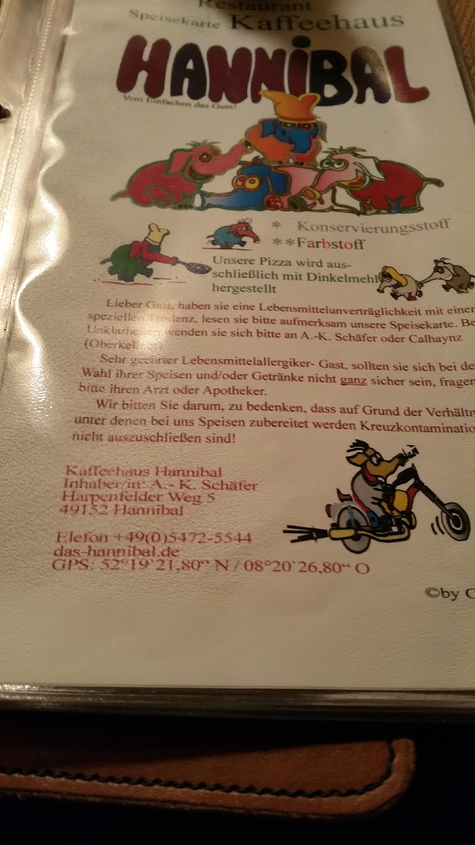Menu Restaurant 'kaffeehaus Hannibal'-3