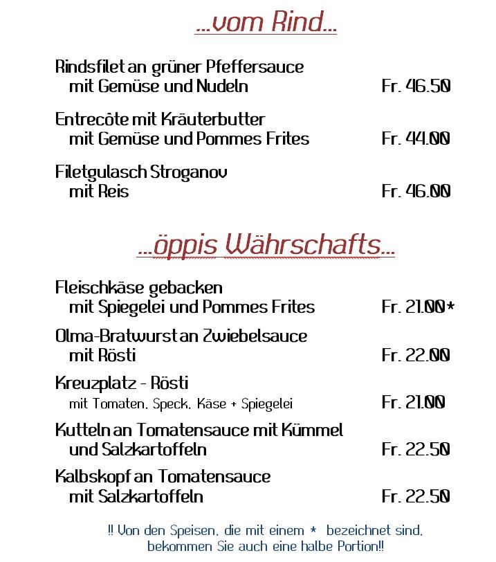 Menu Restaurant Kreuzplatz-2