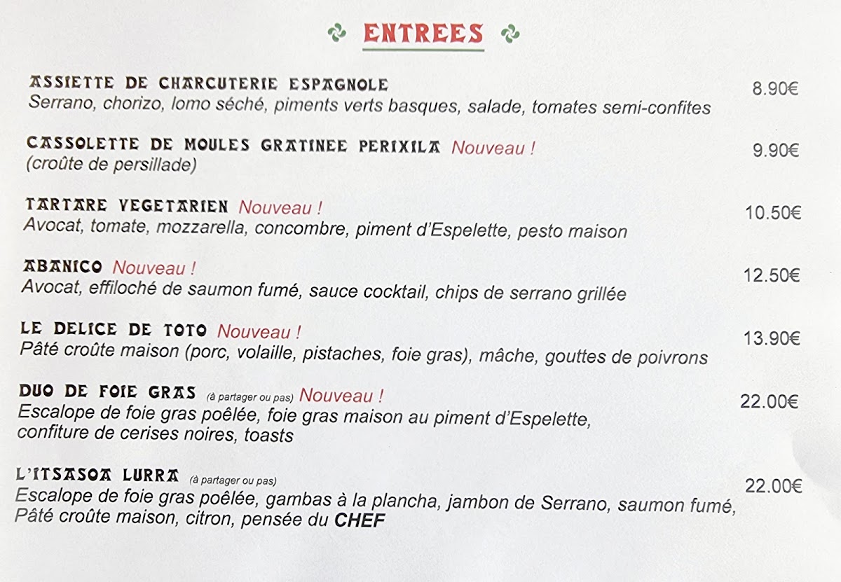 Menu Restaurant L Espelette-1