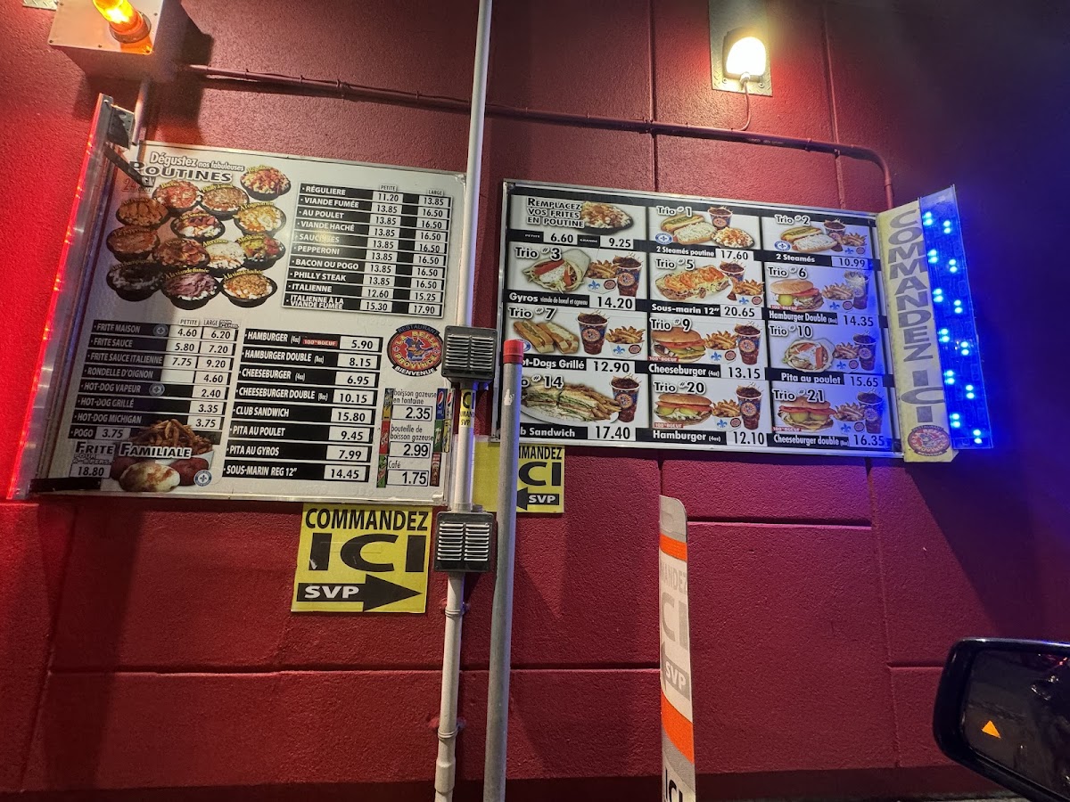 Menu Restaurant La Belle Province-1