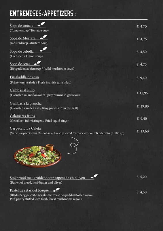 Menu Restaurant La Caleta-10