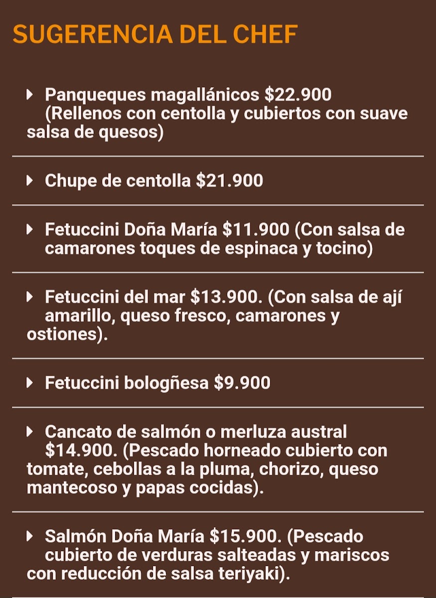 Menu Restaurant La Casa De Doña María-2