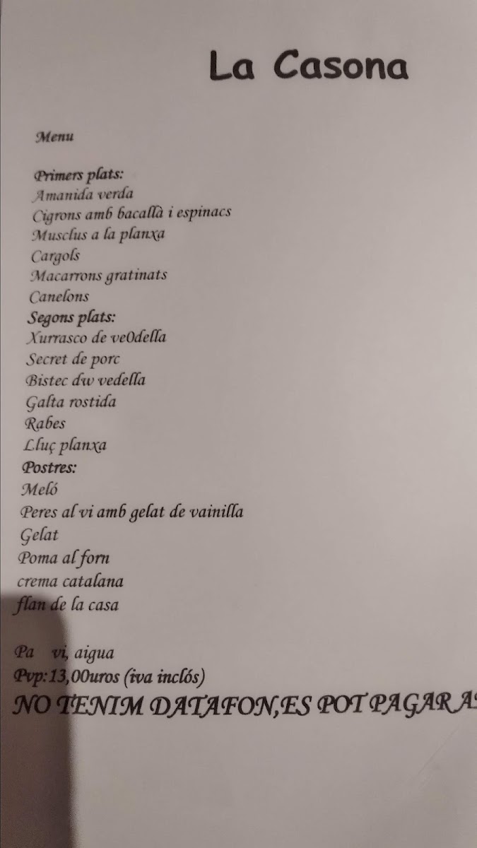 Menu Restaurant La Casona-5