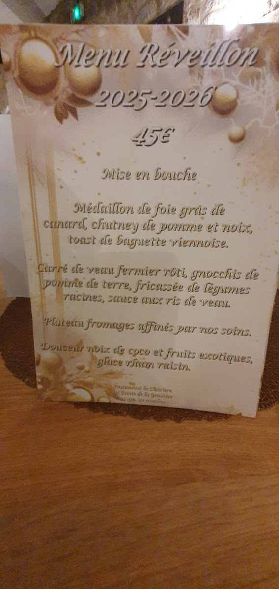 Menu Restaurant La Clairière-3
