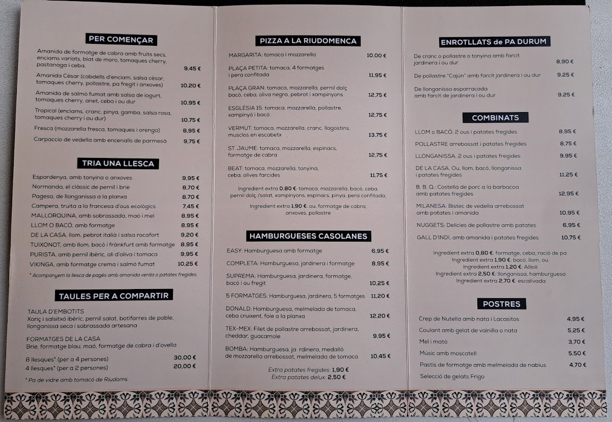 Menu Restaurant La Confiteria-1