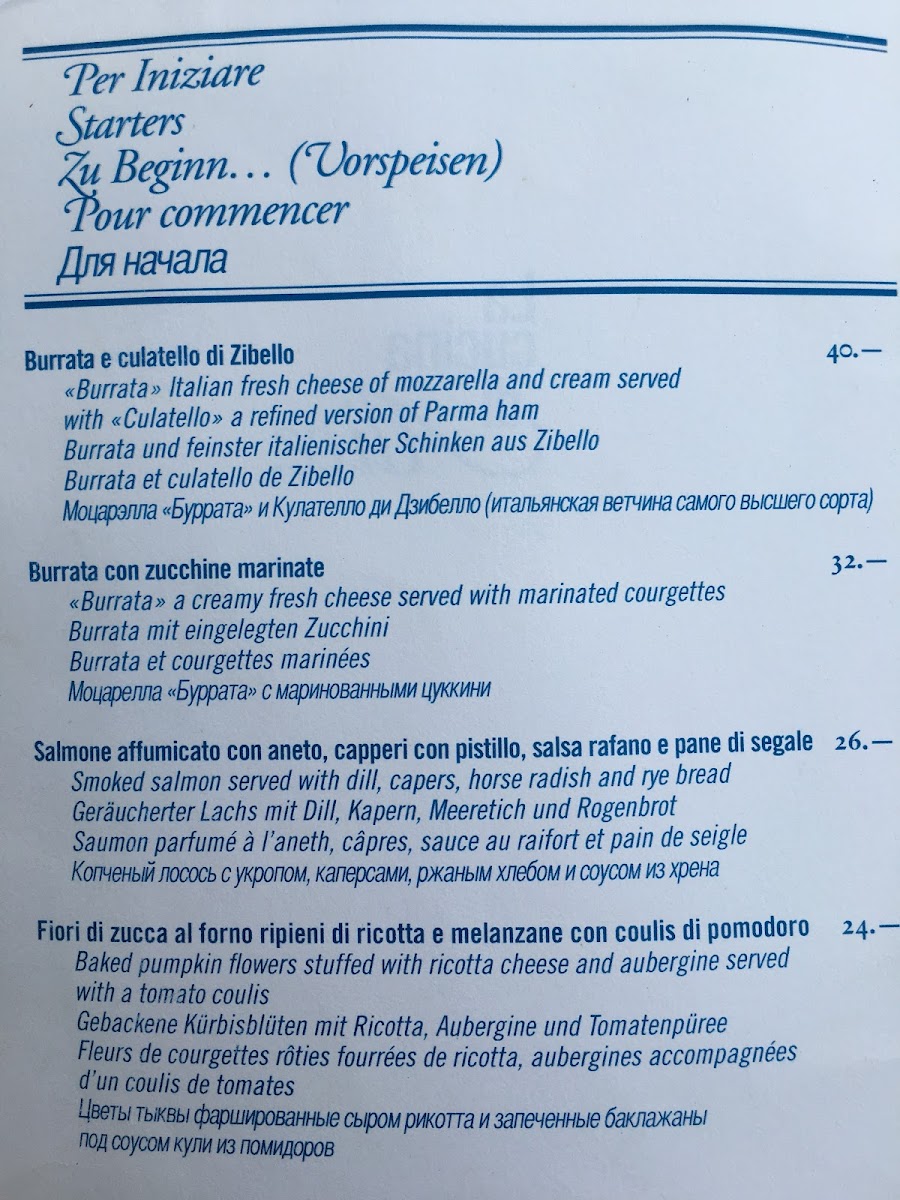 Menu Restaurant La Cucina Di Alice-10