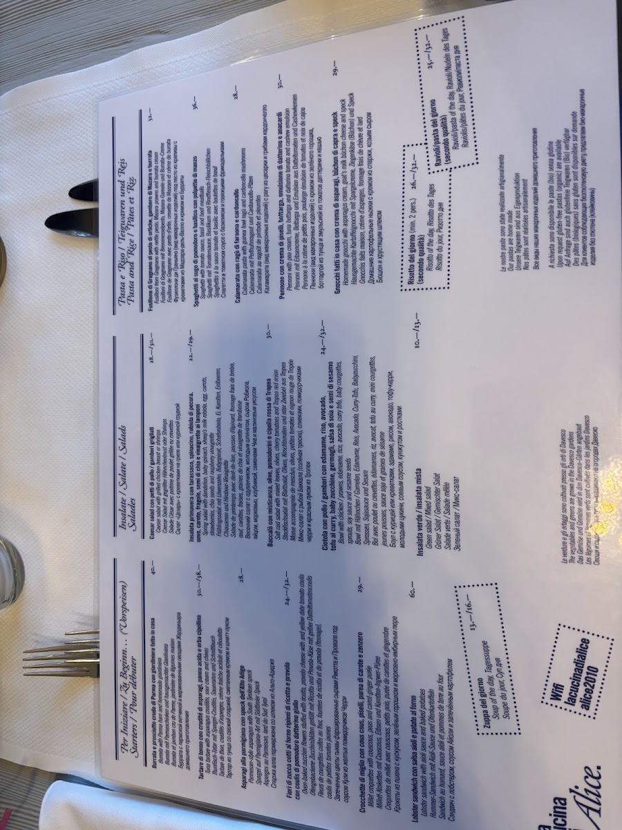 Menu Restaurant La Cucina Di Alice-6
