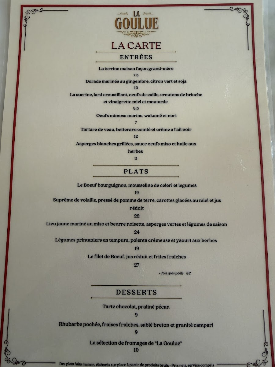 Menu Restaurant La Goulue-2