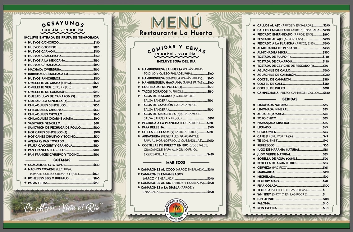 Menu Restaurant La Huerta-2