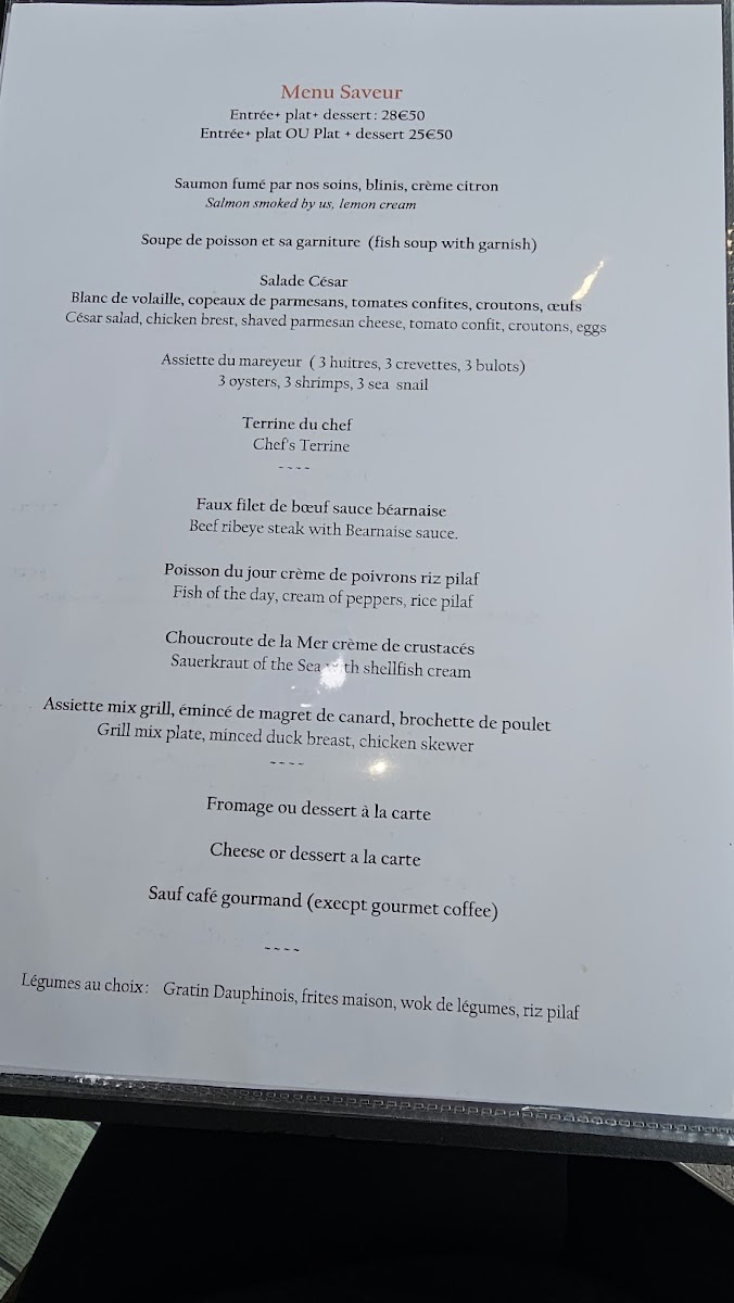Menu Restaurant La Marina Cherbourg-1