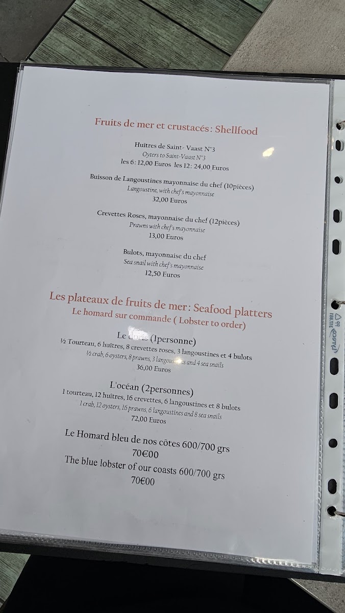 Menu Restaurant La Marina Cherbourg-5