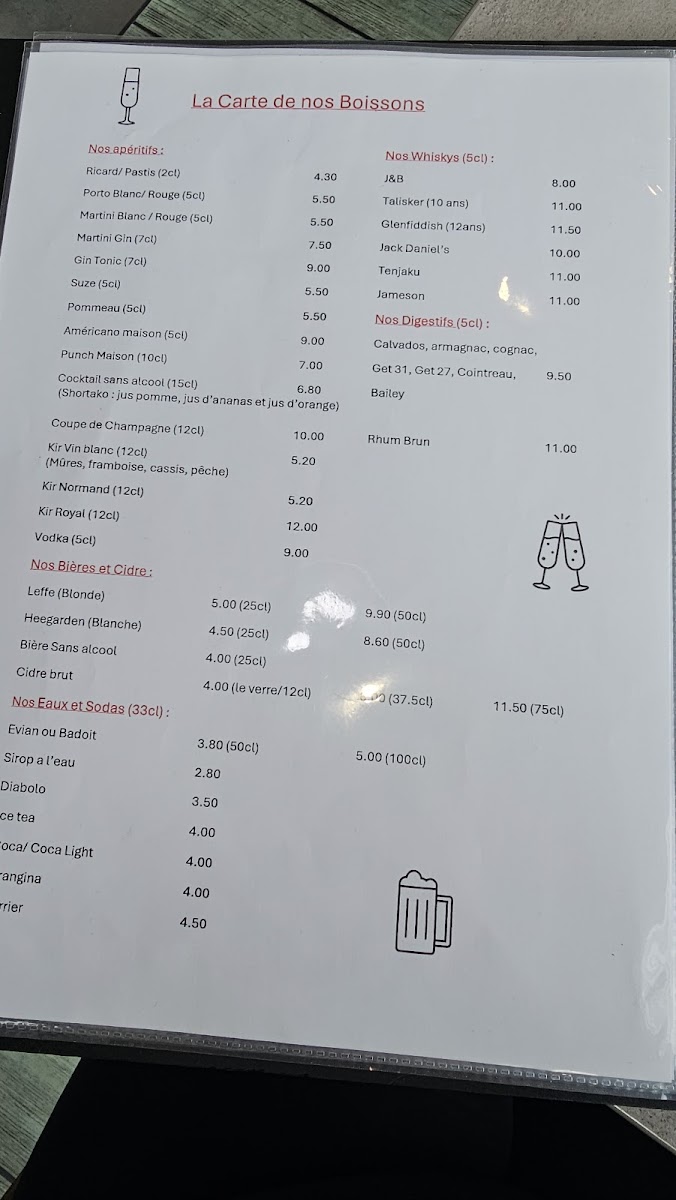 Menu Restaurant La Marina Cherbourg-7
