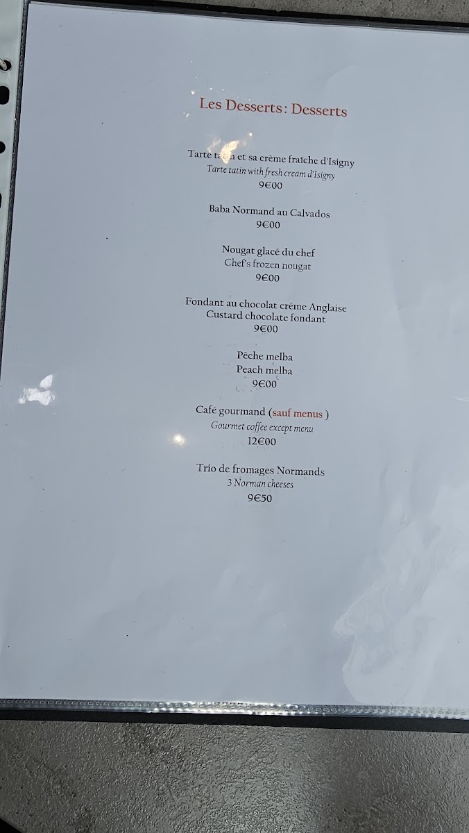 Menu Restaurant La Marina Cherbourg-8