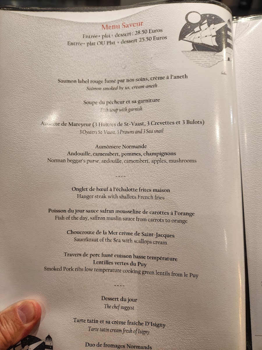 Menu Restaurant La Marina Cherbourg-9