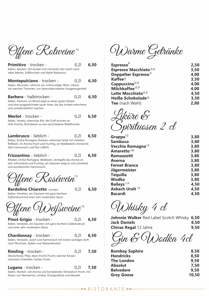 Menu Restaurant La Montagna-1