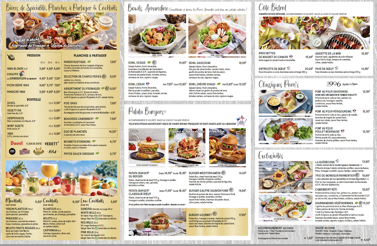 Menu Restaurant La Pataterie Guipavas (Brest)-2