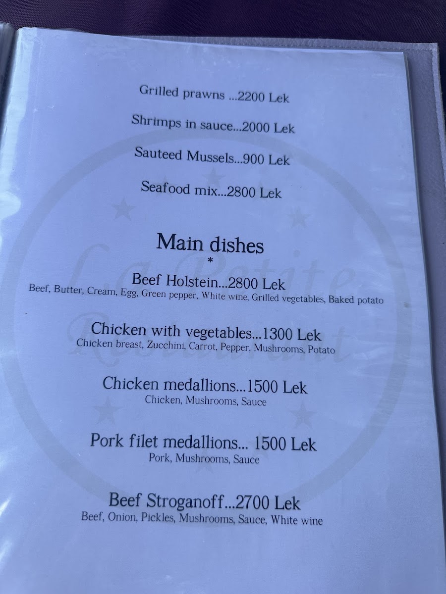 Menu Restaurant La Petite-5
