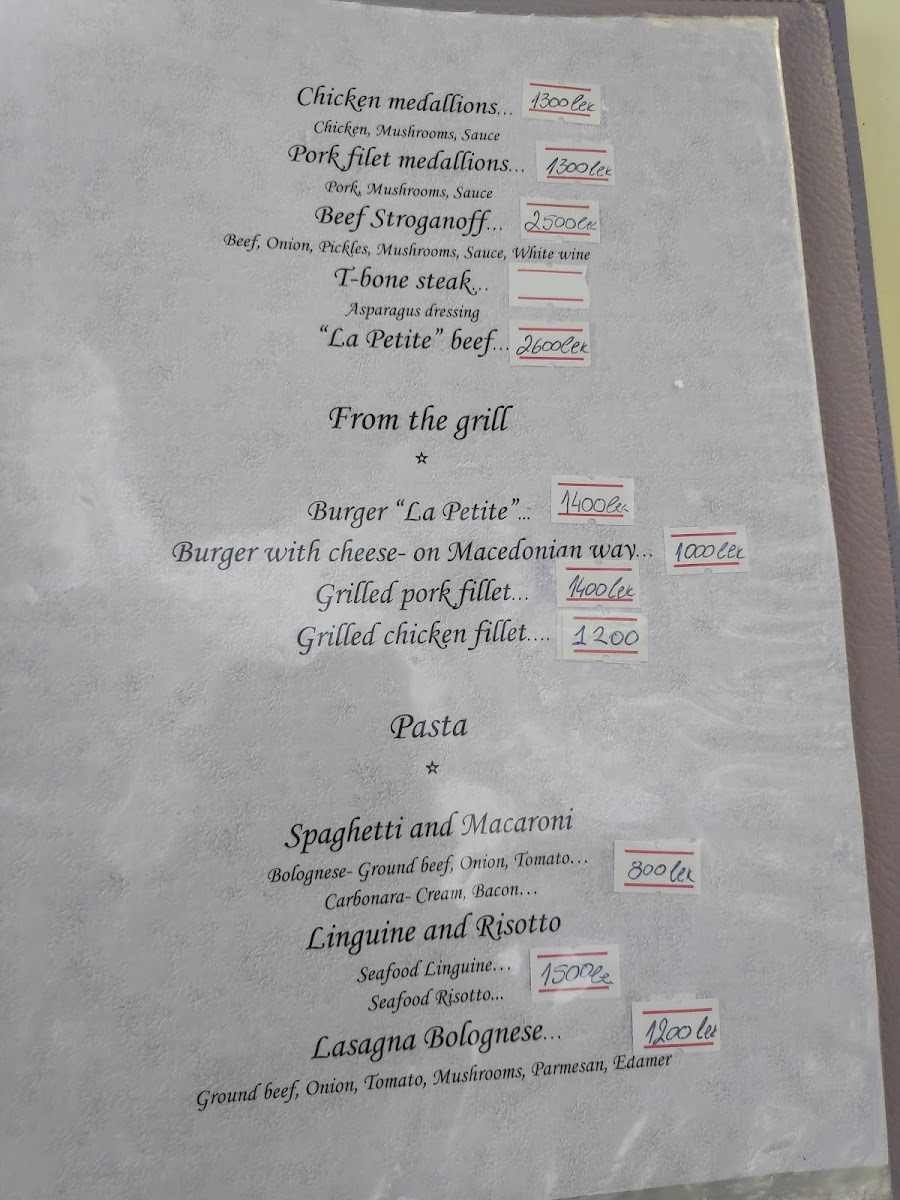 Menu Restaurant La Petite-7