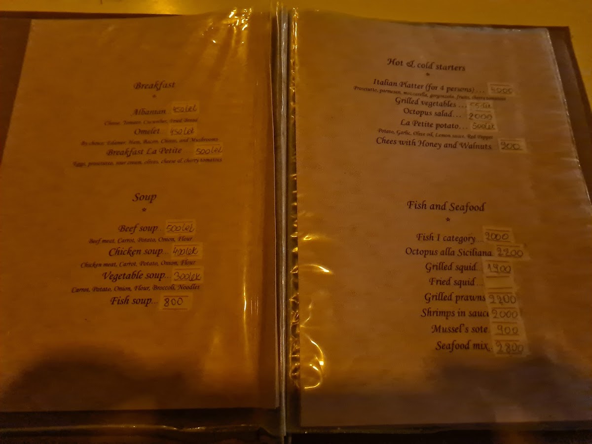 Menu Restaurant La Petite-8