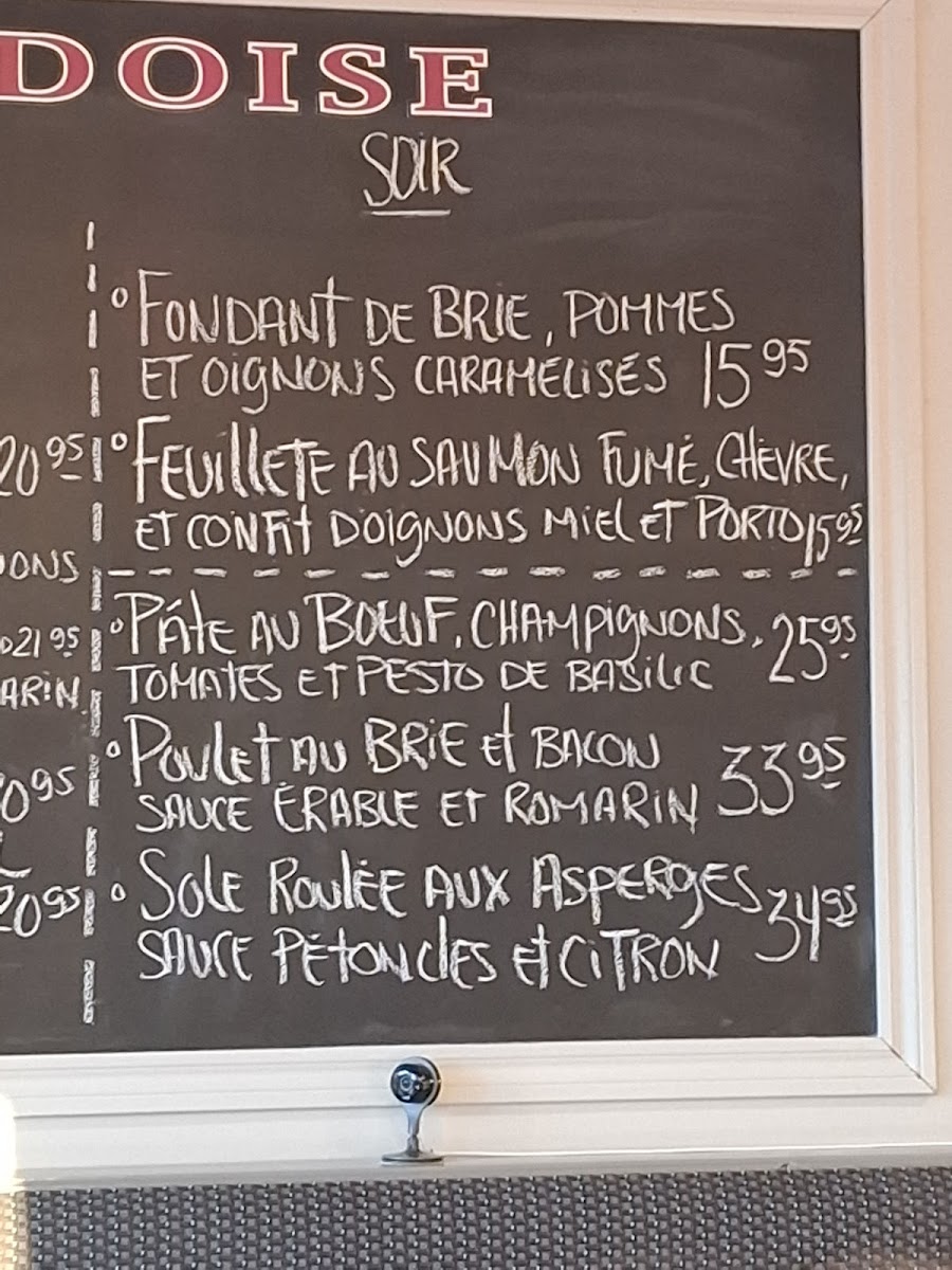 Menu Restaurant La Pointe À Bernard-1
